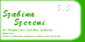 szabina szeremi business card
