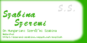 szabina szeremi business card